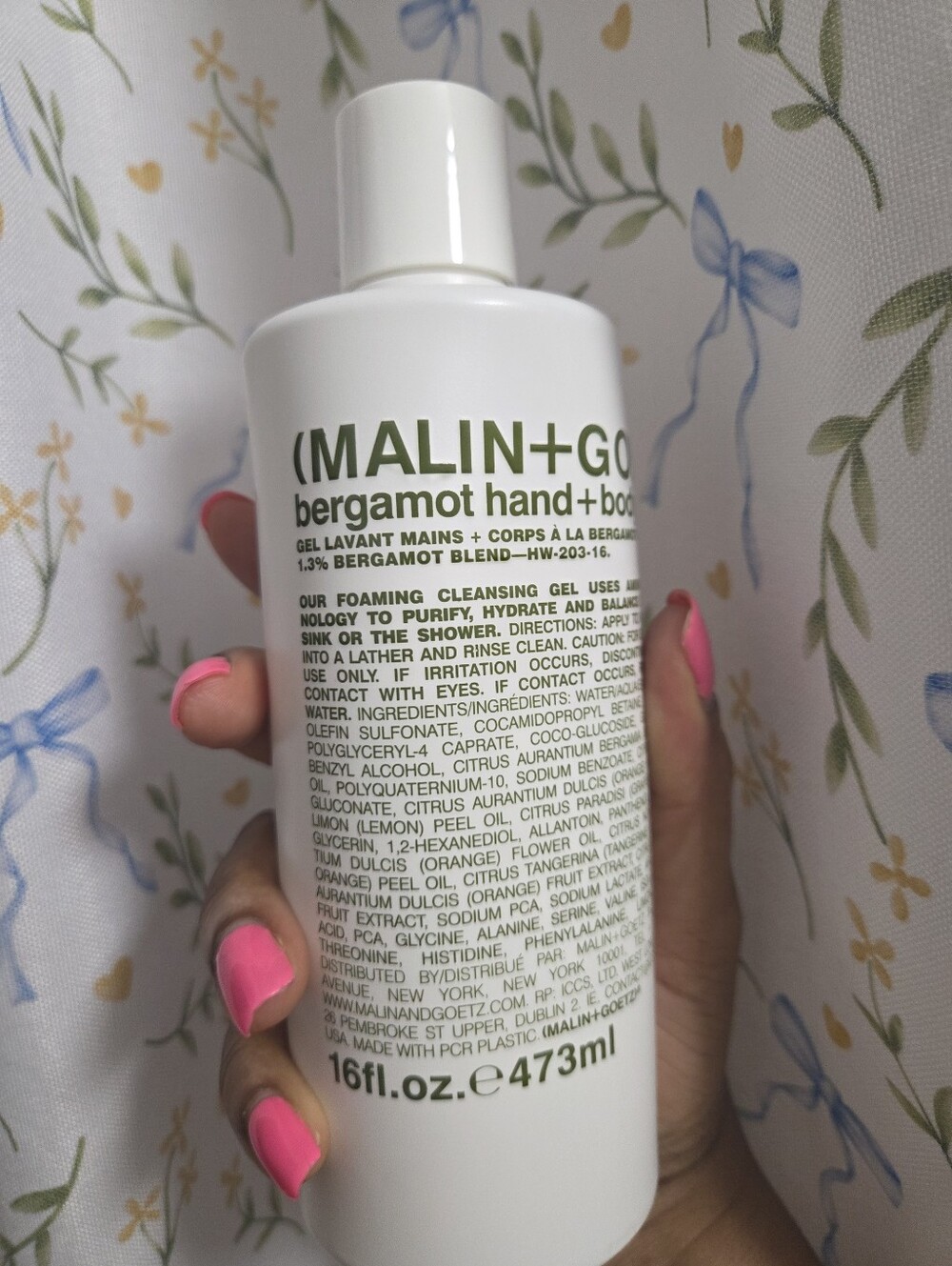 Malin And Goetz 16oz Bergamot Shower Gel